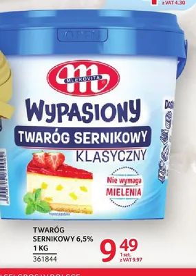 Twaróg sernikowy Mlekovita 6,5% promocja w Selgros
