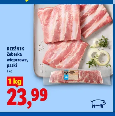 Żeberka wieprzowe paski Rzeźnik promocja w Lidl