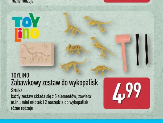 Zabawkowy zestaw do wykopalisk TOYLINO promocja w Aldi