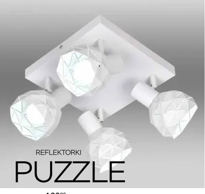45AD Lampa Puzzle White 4 AS-PUE144W LS4 promocja w Abra Meble