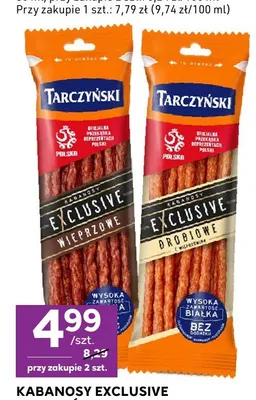 Kabanosy Exclusive Wieprzowe Tarczyński promocja w Stokrotka