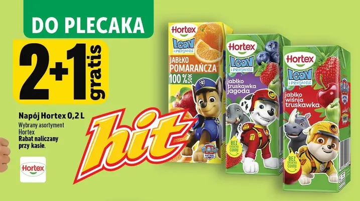Napój Hortex Leon Jabłko Truskawka Jagoda promocja w TOPAZ