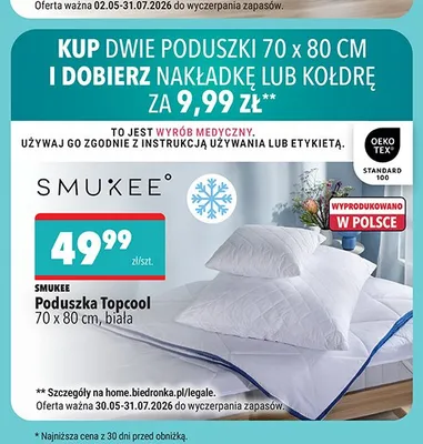 Poduszka Smukee Topcool promocja w Biedronka