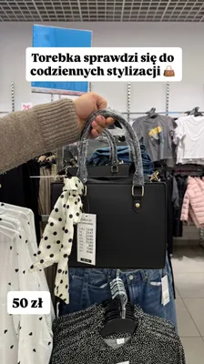 Torebka czarna z apaszką promocja w Pepco