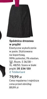 Spódnica dresowa w prążki promocja w Tchibo