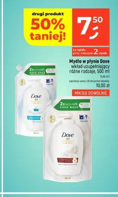 Mydło w płynie Dove wkład uzupełniający promocja w Dealz