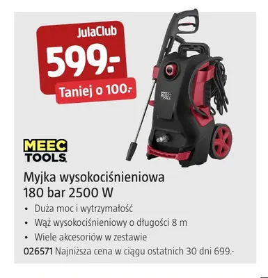 Myjka wysokociśnieniowa Meec Tools promocja w Jula