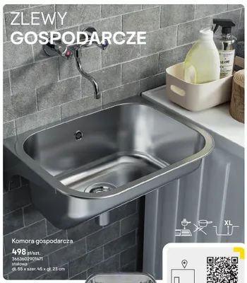 Komora gospodarcza stalowa 55x45x23cm promocja w Castorama