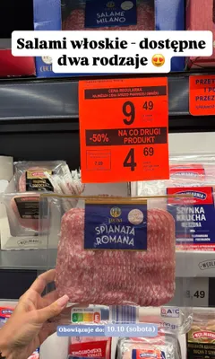 Salami włoskie Spianata Romana Cucina promocja w Aldi