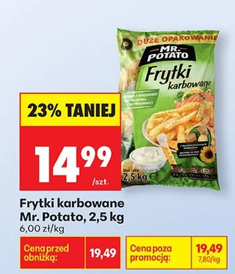 Frytki karbowane Mr. Potato promocja w Biedronka