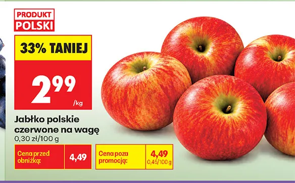 Jabłka polskie czerwone promocja w Biedronka