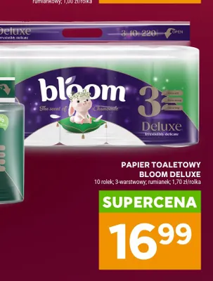 Papier toaletowy Bloom Deluxe 3-warstwowy rumiankowy 10-pak promocja w Stokrotka