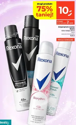 Antyperspirant w sprayu Rexona Men Cobalt Dry promocja w Dealz