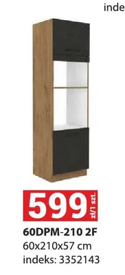 Szafka kuchenna Vigo Grafit 60DPM-210 2F promocja w Merkury Market