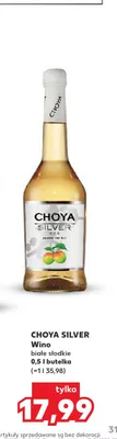 Wino białe słodkie Choya Silver promocja w Kaufland
