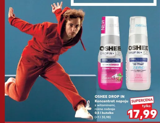 Koncentrat napoju z witaminami OSHEE Drop In Zero promocja w Kaufland