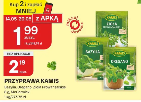 Przyprawa Kamis bazylia promocja w Chorten