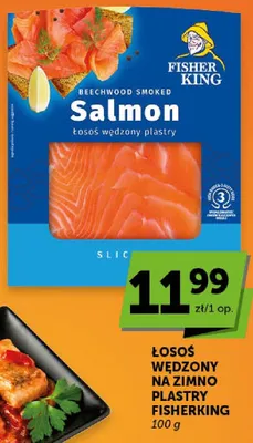 Łosoś wędzony na zimno plastry Fisher King promocja w ABC