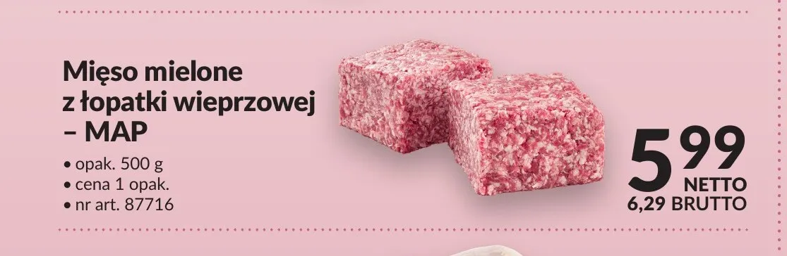 Mięso mielone z łopatki wieprzowej promocja w Makro