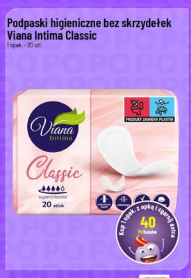 Podpaski higieniczne bez skrzydełek Viana Intima Classic promocja w POLOmarket