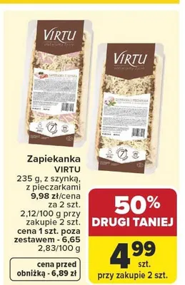 Zapiekanka Virtu z szynką promocja w Carrefour