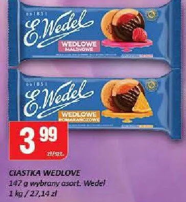 Ciastka Wedlowe malinowe E.Wedel promocja w Chorten