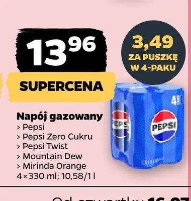 Napój gazowany Pepsi 4-pak promocja w Netto