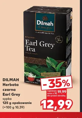Herbata czarna Dilmah Earl Grey sypka promocja w Kaufland