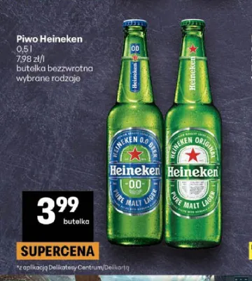 Piwo Heineken Original promocja w Delikatesy Centrum