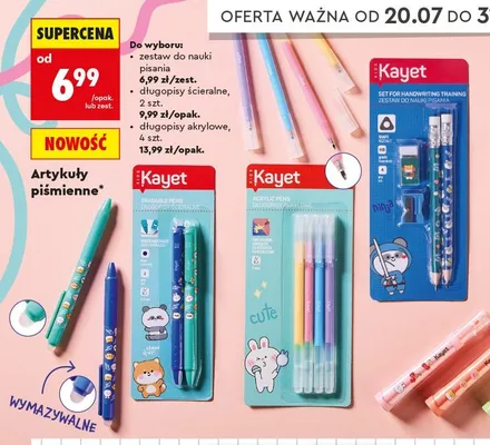 Zestaw do nauki pisania Kayet promocja w Biedronka