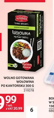 Wolno gotowana wołowina po kantońsku Warmia promocja w Selgros