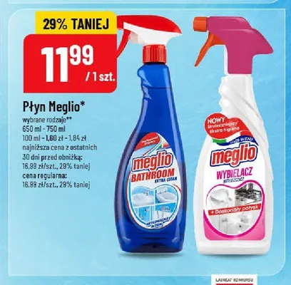 Płyn do czyszczenia łazienki Meglio Bathroom Extra Clean promocja w POLOmarket