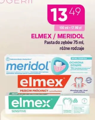 Pasta do zębów Sensitive Elmex promocja w Drogerie Koliber
