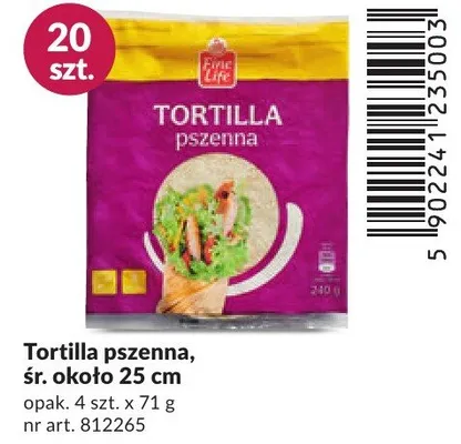 Tortilla pszenna śr. około 25 cm promocja w Makro