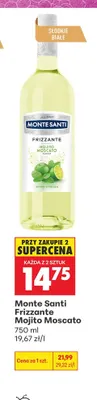 Wino musujące Monte Santi Frizzante Mojito Moscato promocja w Biedronka