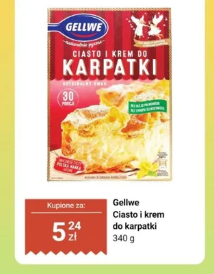 Ciasto i krem do karpatki promocja w Dino