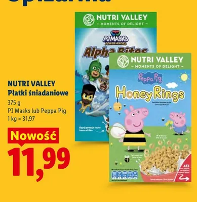 Płatki śniadaniowe Nutri Valley Honey Rings Peppa Pig promocja w Lidl