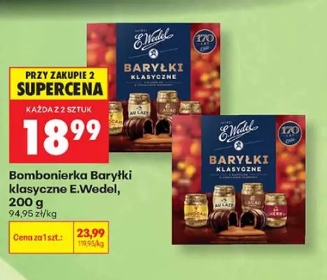 Bombonierka Baryłki klasyczne E.Wedel promocja w Biedronka