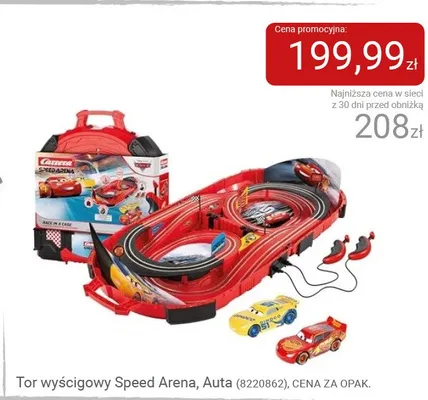 Tor wyścigowy Speed Arena Auta Carrera promocja w Smyk