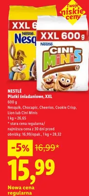 Płatki śniadaniowe XXL Lion NESTLÉ promocja w Lidl