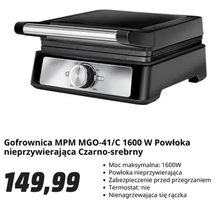 Gofrownica MPM promocja w Media Markt