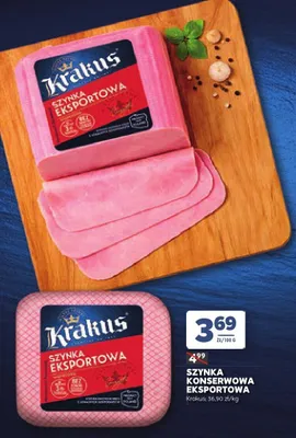 Szynka konserwowa eksportowa Krakus promocja w Stokrotka