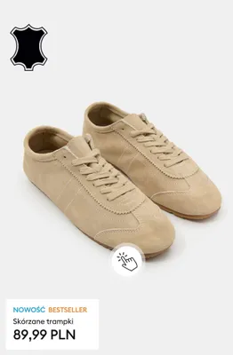 Skórzane trampki promocja w Sinsay