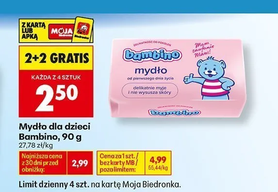 Mydło dla dzieci Bambino promocja w Biedronka