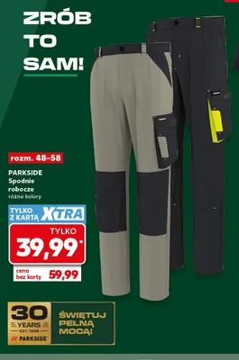 Spodnie robocze męskie Parkside promocja w Kaufland