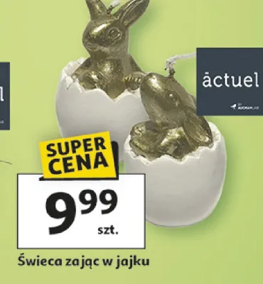 Świeca zając w jajku promocja w Auchan