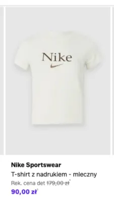 T-shirt z nadrukiem Nike Sportswear mleczny promocja w Lounge by Zalando