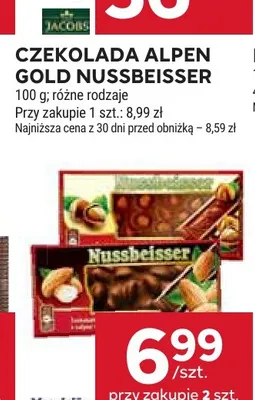 Czekolada Nussbeisser Alpen Gold promocja w Stokrotka