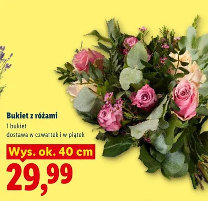 Bukiet z różami promocja w Lidl