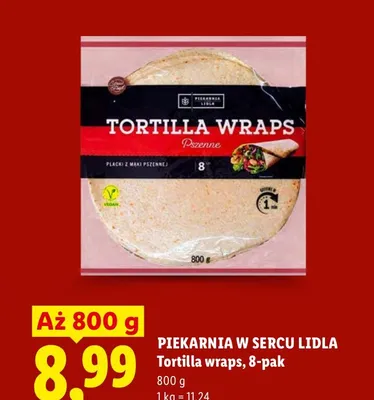 Tortilla wraps Piekarnia W Sercu Lidla 8-pak promocja w Lidl